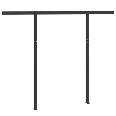 Anthracite and Black Iron Manual Retractable Awning Post Set
