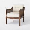 Woodspring Caned Accent Chair Dark Walnut/Cream - Threshold™ designed with Studio McGee - 2 of 4