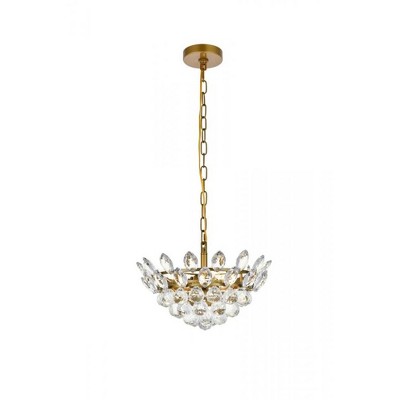 Elegant Lighting Emilia 14 inch pendant in brass
