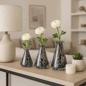 Artistic Glass Bottle Vase for Living Room Decor - Decorative Home Vase Accent for Bedroom, Office, and Tabletop Decor - 1 of 4