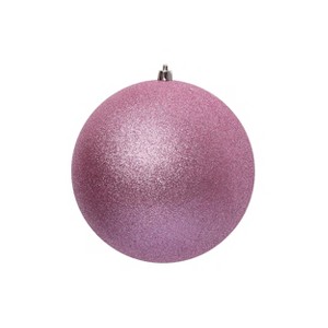 Season's Designs Christmas Tree 6" Pink Glitter Shatterproof Seamless Or - 1 of 1