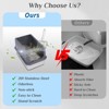 Munora XL Stainless Steel Cat Litter Box with Lid - Extra Large Enclosed Litter Pan with Scoop & Mat - 3 of 4
