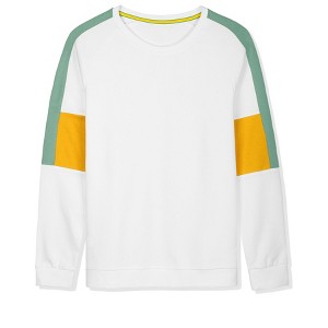 Lars Amadeus Men's Crew Neck Color Block Long Sleeves Pullover Sweatshirt - 1 of 4