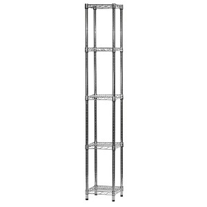 Shelving.com Chrome Wire Shelving with 5 Tier Shelves - - 1 of 4