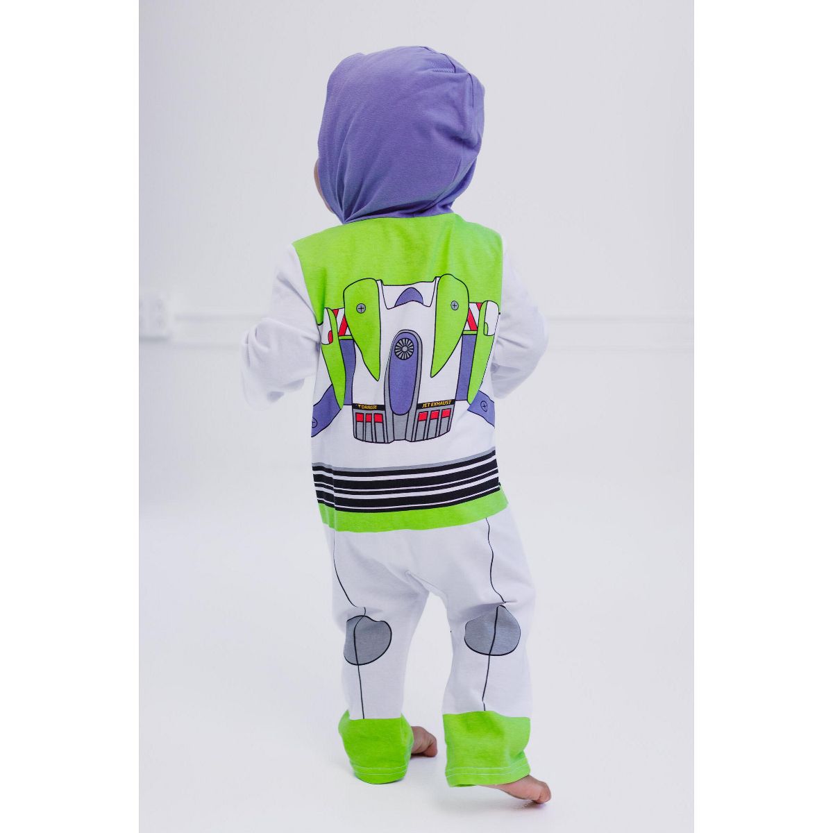 Disney Toy Story Buzz Lightyear Baby Boys' Cosplay Hooded One Piece Infant - thumbnail 3