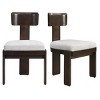 Upholstered Side Dining Chairs Set of 2, Kitchen Chairs with Curved Open Back, Living Room,Kitchen,Lounge - 3 of 4