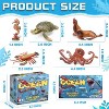 TEMI 12-Pack Ocean Animal Toys with Educational Booklet, Realistic Soft Plastic Sea Creatures for Water Play and Party Favors - 2 of 4