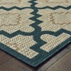 Landry Scalloped Lattice Patio Rug Gray/Blue - 2 of 3