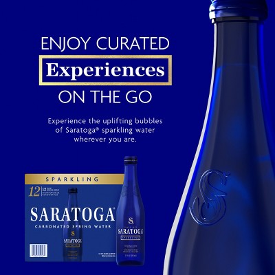 Saratoga Sparkling Spring Water Bottles - 12 Pack/12 Oz Glass Bottles