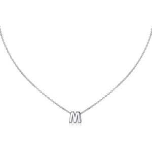 Small Initial Necklace for Women, Stainless Steel Tiny Letter Personalized Pendant - 1 of 4