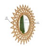 FONTOI Solana Bamboo Artistry Circle Mirror Wall Mounted Handmade Decorative Accent for Bathroom Bedroom Living Room, Silver, 23.62"*23.62"*0.87" - 3 of 4