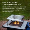 Radiate Stainless Steel Fire Pit Cover - Square Heat Deflector for Outdoor - (25 x 12.25 In) - Smokeless Firepit - 3 of 4