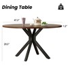 CAVINAS 47 inch Round Dining Table for 2-4 People,Farmhouse Coffee Tables  for Dining Room,Kitchen - 3 of 4