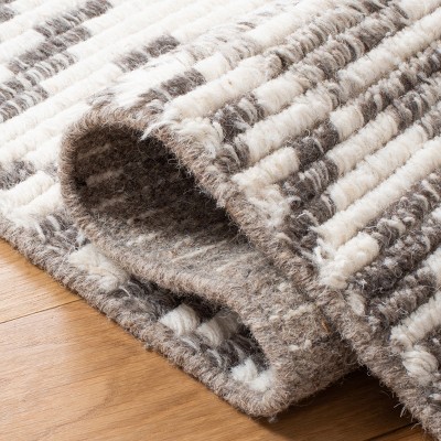 Hand-Knotted Artisan Gray Wool 8' x 10' Area Rug