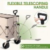 HTUTWOO Beach Collapsible Wagon Cart, Heavy Folding Utility Cart, 300L Capacity, Duty 350 lbs, with Big All-Terrain Beach Wheels & Drink Holders - 4 of 4