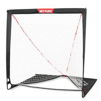 Net Playz 4' x 4' Lacrosse Goal Sports Net and Rebounder