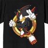 Sonic The Hedgehog Shadow Golden Ring Adult Black Crew Neck Short Sleeve T-shirt - 2 of 3