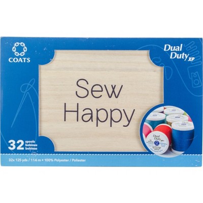 Coats Dual Duty XP Spool Collection W/Wood Box 32/Pkg