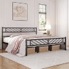 Yaheetech Metal Platform Bed with Arrow Design Headboard and Footboard - 2 of 4