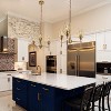 Sunset Lighting Stella 3 Light Chandelier, Clear Glass Steel with Champagne Gold Finish - 3 of 4