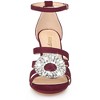 Allegra K Women's Crystal Rhinestone Buckle Chunky Heel Sandal - 4 of 4