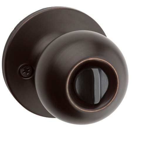 Kwikset Sk3000rg Regina Privacy Door Knob Set With Round Rose Venetian Bronze