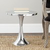 Galium Aluminum Round Top Side Table - Silver - Safavieh. - image 2 of 4