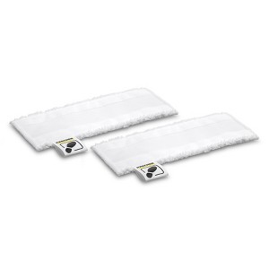 Karcher SC Steam Cleaner Microfiber Cloth Set for SC Floor Nozzle: Floor Steamer Pads & Karcher Attachments, White - 1 of 3