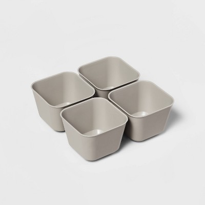 4pk Small Storage Trays Gray Mist - Brightroom™