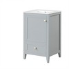 Akoasm 20 in. W Sink Bathroom Vanity with Soft Closing Door, Storage Rack and A Drawer-Grey - 3 of 4