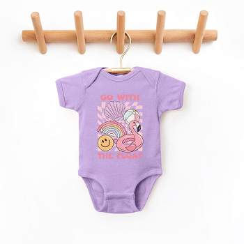 The Juniper Shop Go With The Float Pink Baby Bodysuit