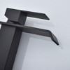 ChicFurnit Bathroom Sink Faucet Single Handle Waterfall Flow with Pop Up Drain for Contemporary Sink, Black, 14"*9"*6" - 4 of 4