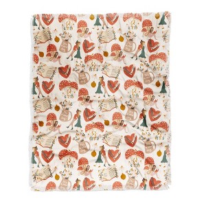 Dash and Ash Woodland Friends Woven Throw Blanket - Deny Designs - 1 of 2