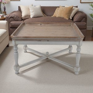 33" Fir & MDF Square Tray Coffee Table - 1 of 4
