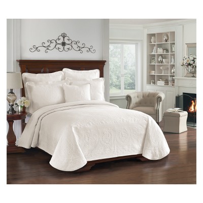 Ivory Cotton Euro Sham with Matelasse Quilted Design