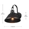 Globe Electric 1-Light 12" Metal Outdoor Wall Sconce with Warehouse Shade Matte Black - 3 of 4