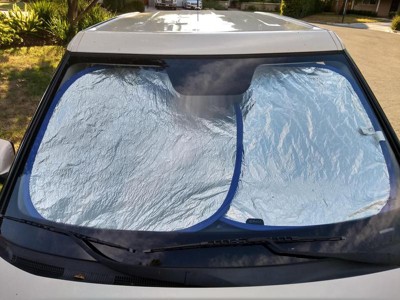 Reversible Windshield Sun Shade in Blue & Silver - S3 Trends