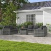 Resenkos Patio Furniture Set, Outdoor Sectional Furniture, PE Rattan, Gray - 2 of 4