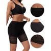 INSPIRE CHIC Women's Wide Lace Trim Slip Shorts Lightweight Comfort Thigh Slimmers - 3 of 4