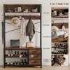 GIKPAL 6-in-1 Hall Tree with Bench, Entryway Coat Rack with 7 Hooks, Shoe Storage, 3 Drawers, and Top Shelf, Entry Organizer for Hallway or Mudroom - 4 of 4