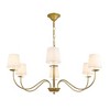 Elegant Lighting Eclipse 6 light Brass and White shade chandelier - 3 of 4
