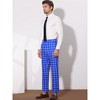 Lars Amadeus Men's Plaid Printed Regular Fit Flat Front Work Prom Dress Pants - 4 of 4