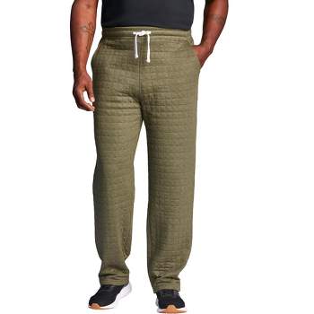 KingSize Men's Big & Tall Quilted open bottom sweatpant