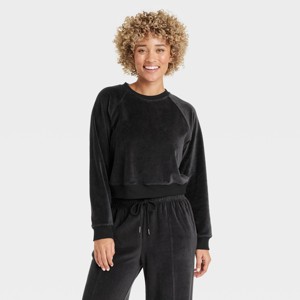 Women's Leisure Studio Velour Pullover Sweatshirt - Universal Thread™ - 1 of 4