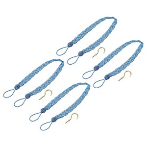 Unique Bargains Braided Drapery Holdback Holder Decorative Rope Tie Back with Metal Hooks - 1 of 4