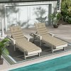 FURNIinspire Outdoor Seat Cushions 2pcs Waterproof Patio Seat Cushion, Breathable Lounge Chair Cushion Replacement, Brown, 73"*24"*2.36" - 4 of 4