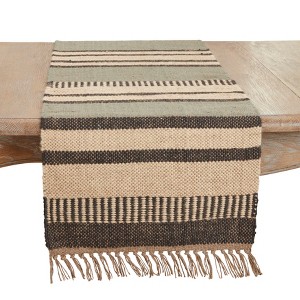 Saro Lifestyle Desert Dreamscapes Kilim Table Runner, 16"x72", Multicolored - 1 of 3