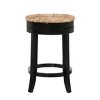 Carolina Living 24" Leif Swivel Rush Seat Counter Stool, Rubberwood Frame: Fixed Height, No Back - 4 of 4