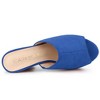 Allegra K Women's Open Toe Platform Chunky Heel Slides Sandals - 4 of 4