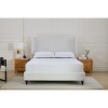 NicBex Minimalist Queen/King Size Wingback Upholstered Platform Bed Frame with 54" Tall Headboard,No Box Spring Needed,Easy Assembly,Ivory/Cream - 2 of 4